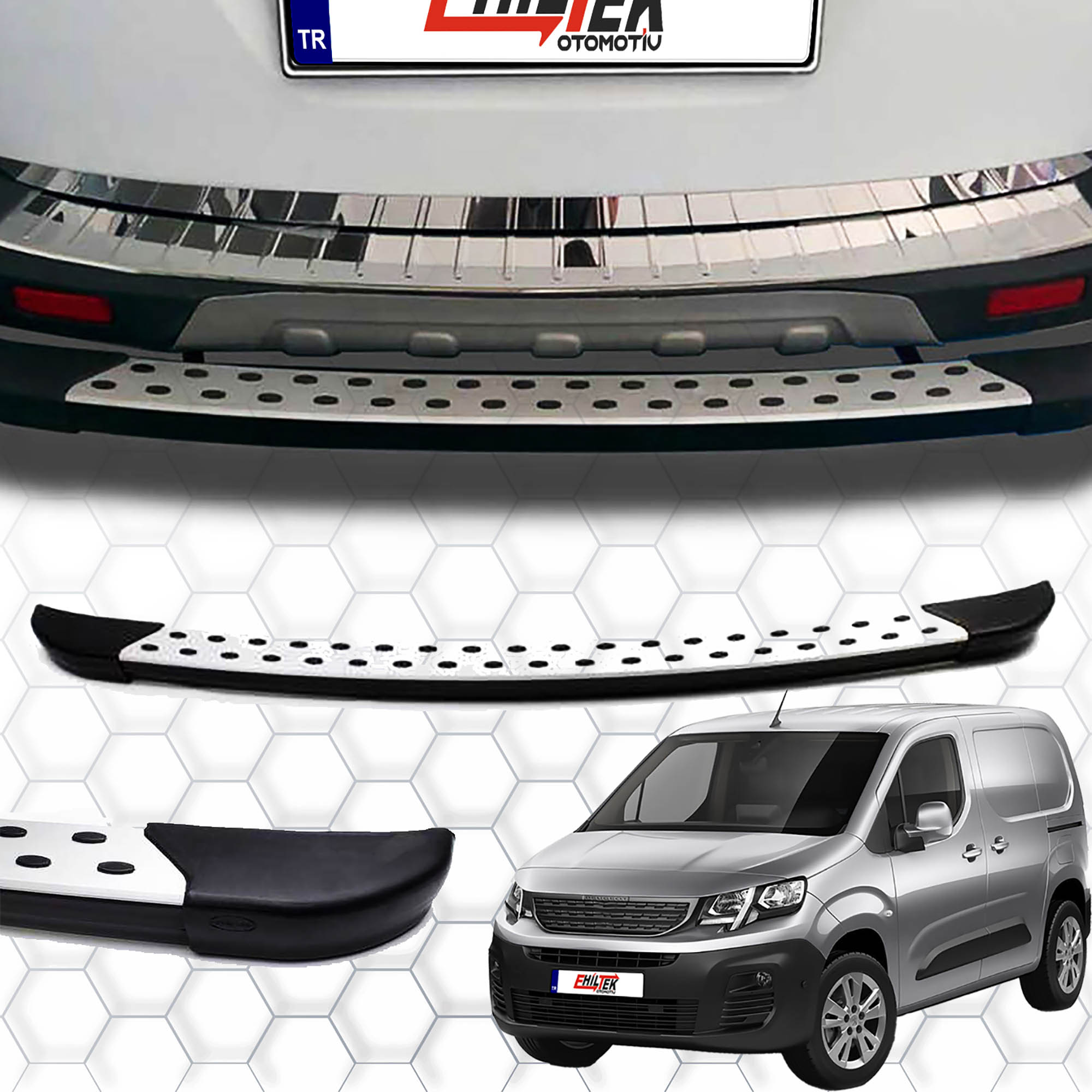Peugeot Partner (2019+) - Arka Koruma - Dot Line - (Van)