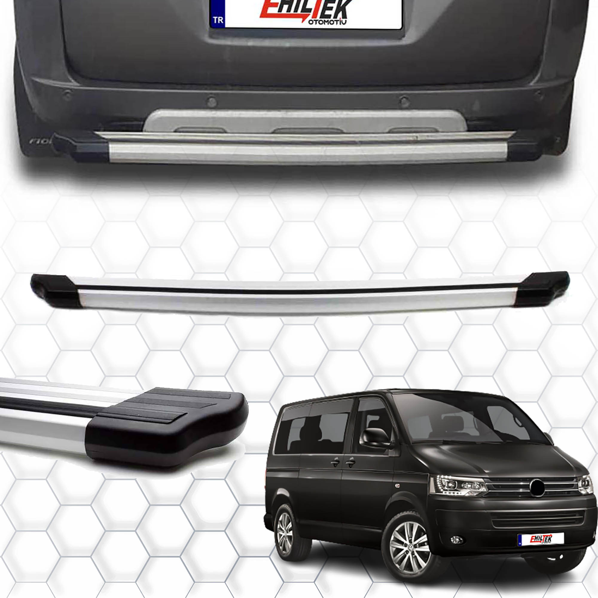 Volkswagen T5 Multivan (2003+) - Arka Koruma - Elegance - (Aluminyum) - (Van-Aluminyum)