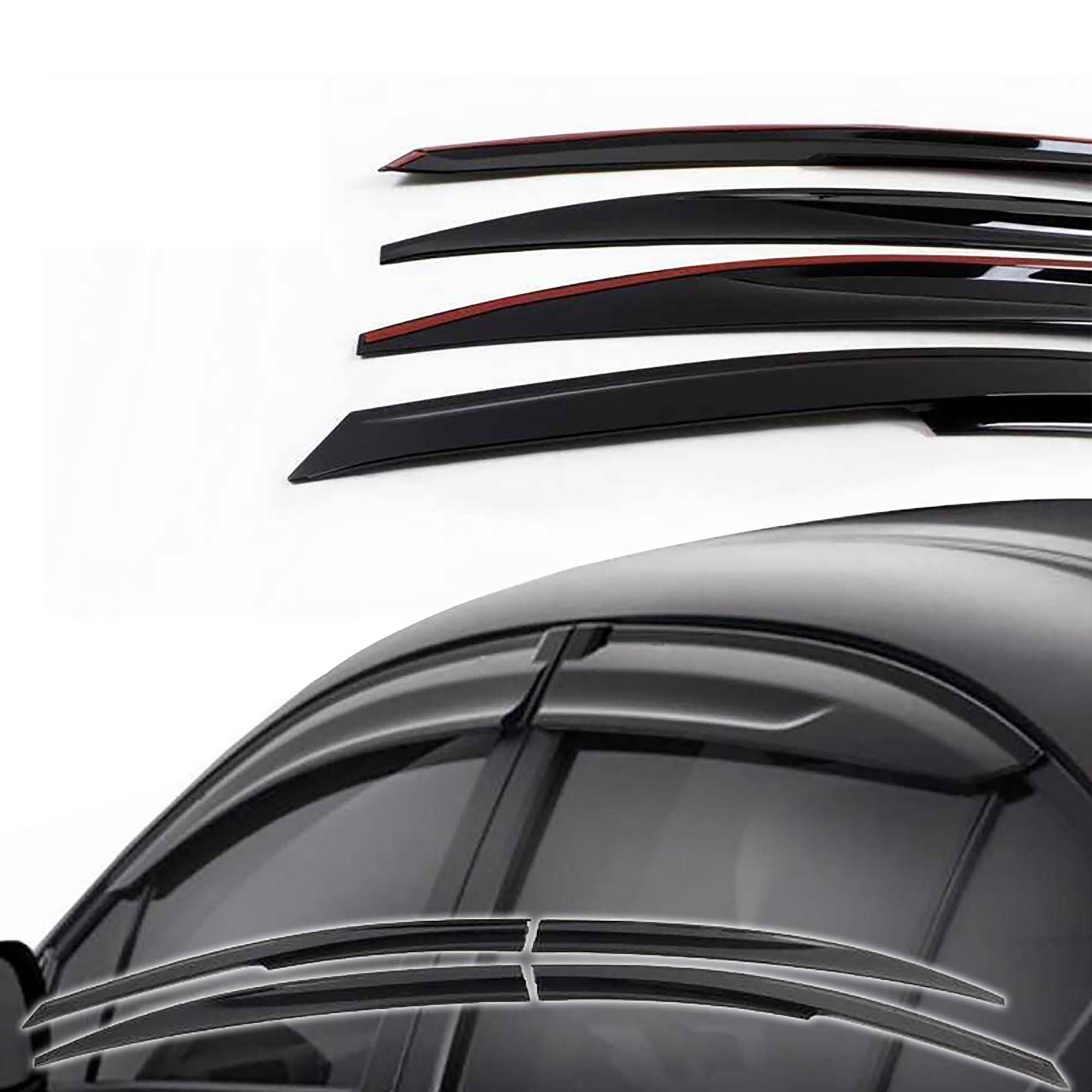 Nissan Navara (2014-2019) - Cam Rüzgarlığı - (4 Parça ABS Plastik)