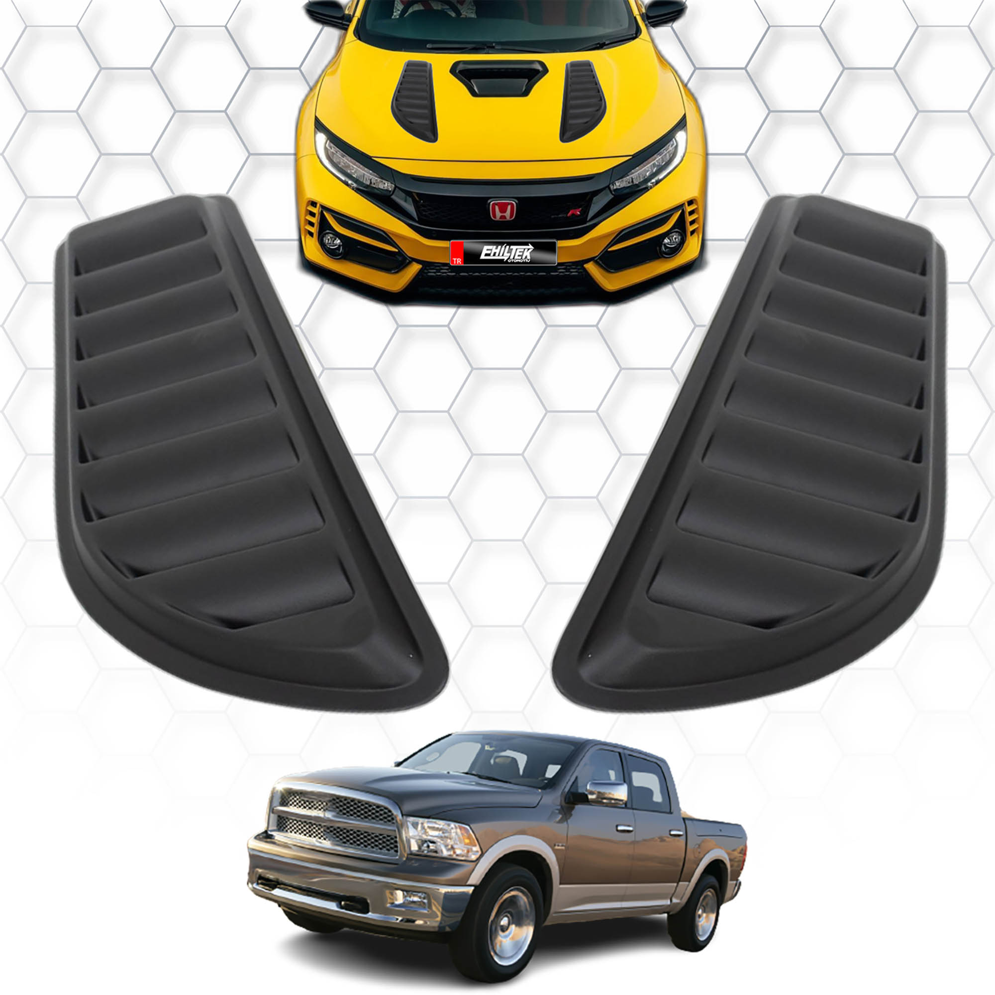 Dodge Ram - Dodik Havalandırma - (2 Parça ABS Plastik)