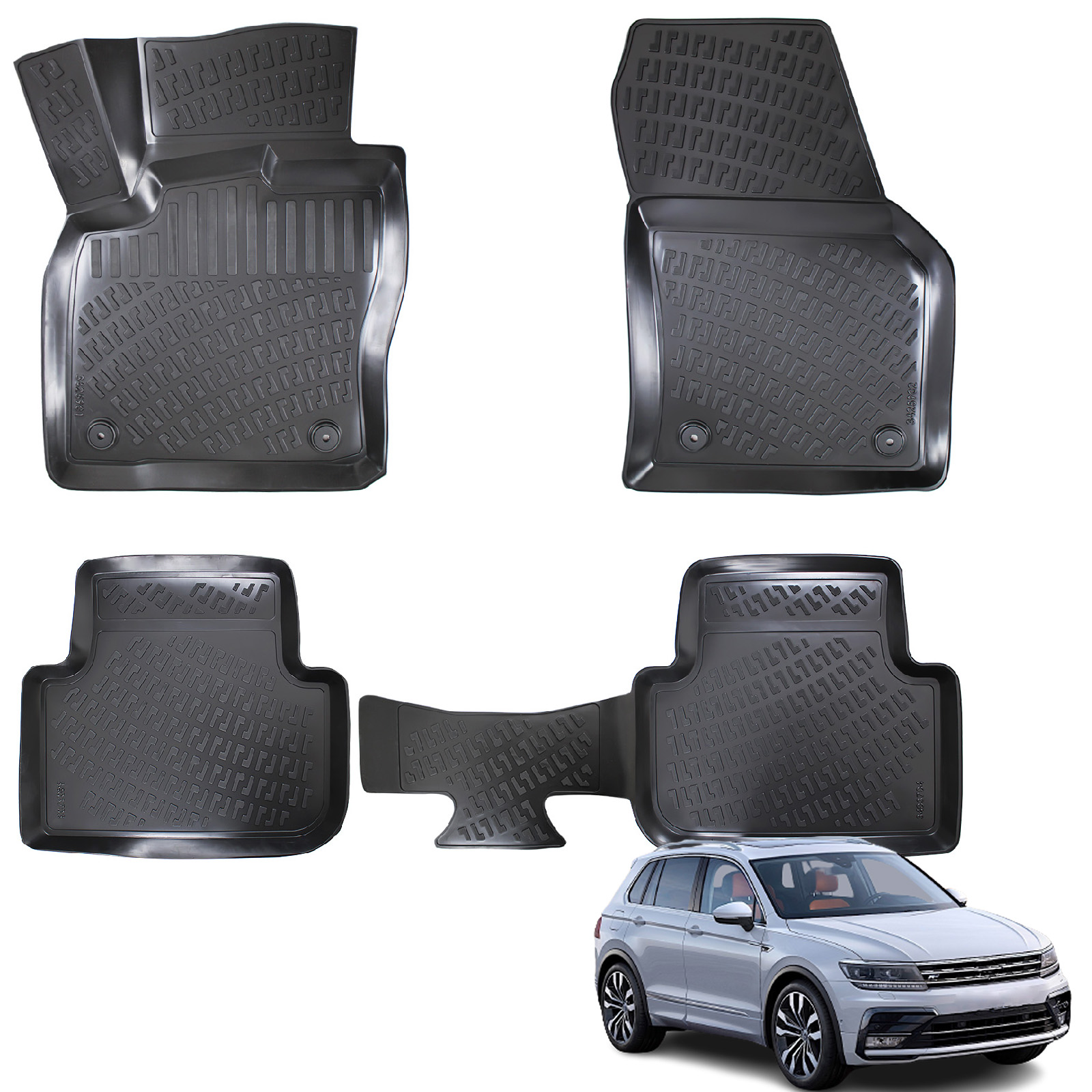 Volkswagen Tiguan (2016-2019) Kauçuk Paspas - (Siyah)