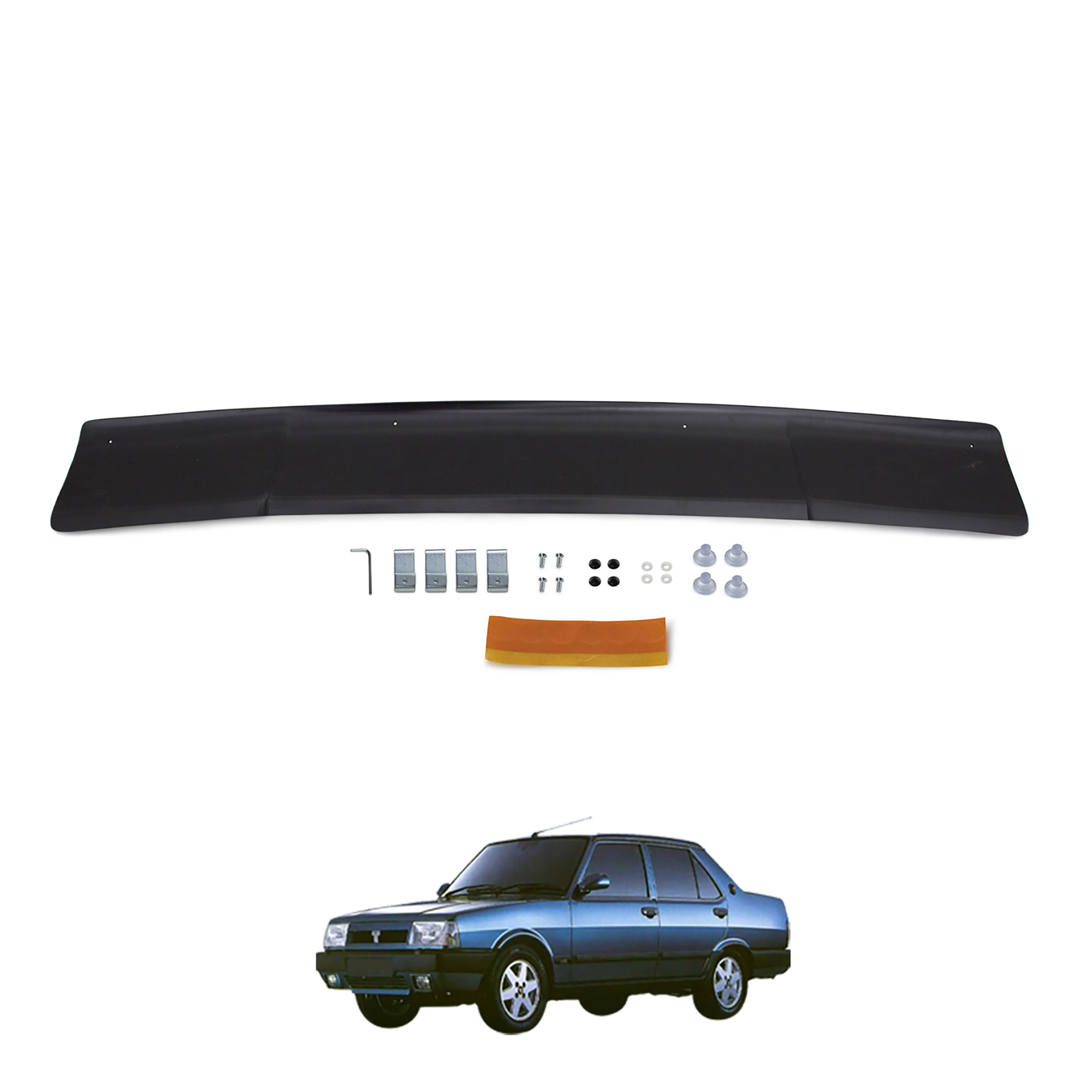 Fiat Doğan (1988-2002) - Ön Kaput Rüzgarlığı - (1 Parça ABS Plastik) - (Doğan-Şahin-SD-4 mm)