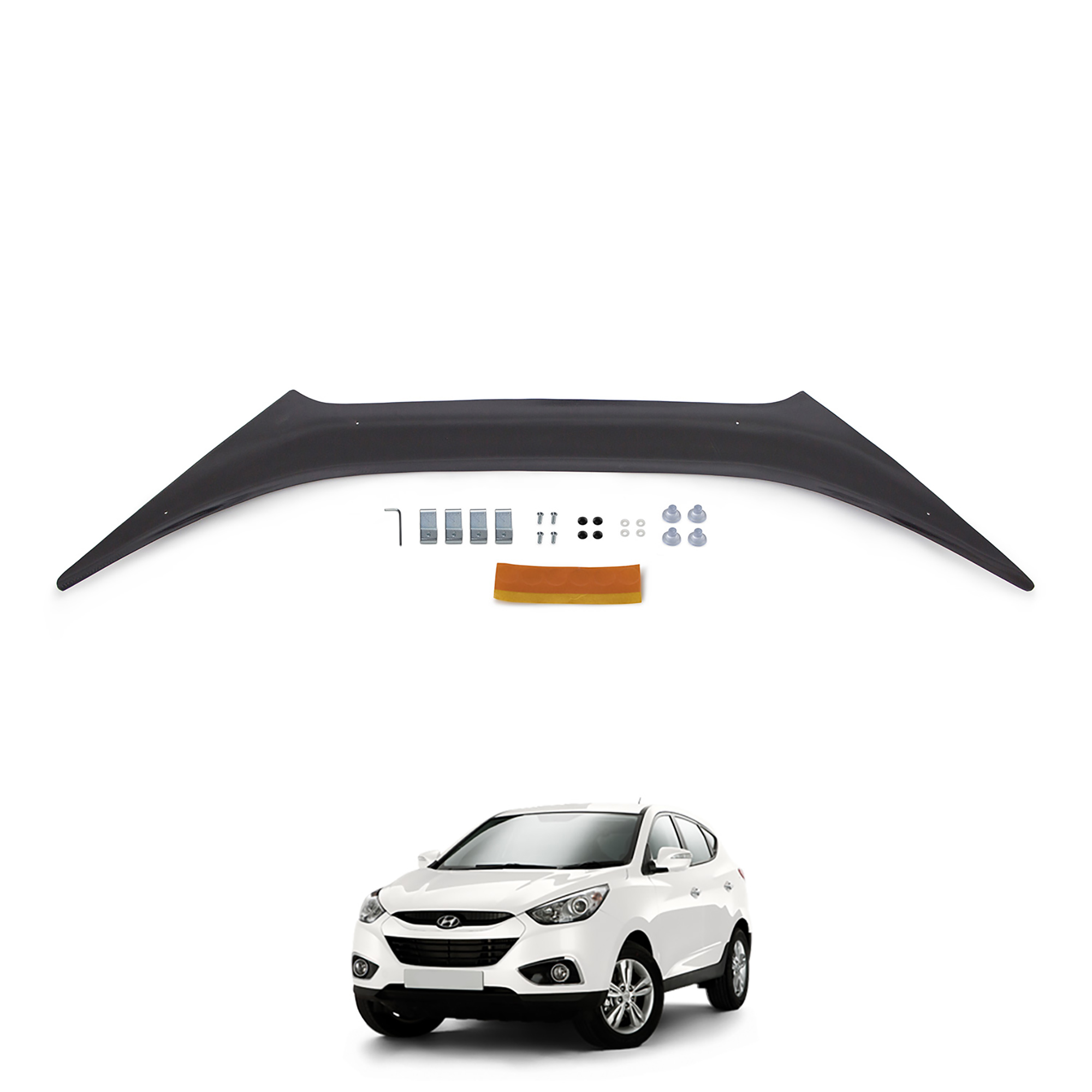 Hyundai İx35 (2010-2017) - Ön Kaput Rüzgarlığı - (1 Parça ABS Plastik) - (SUV-4 mm)