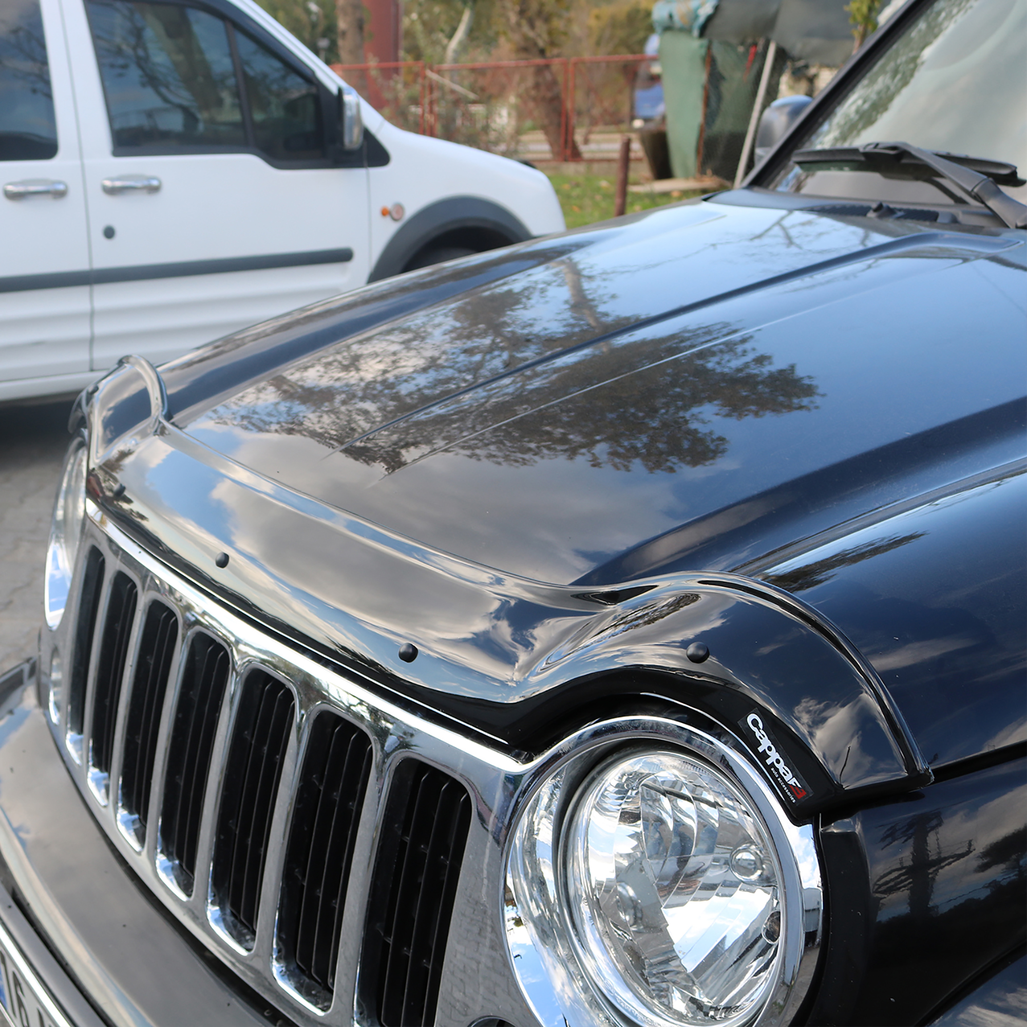Jeep Cherokee (2002-2008) - Ön Kaput Rüzgarlığı - (1 Parça ABS Plastik) - (SUV-4 mm)