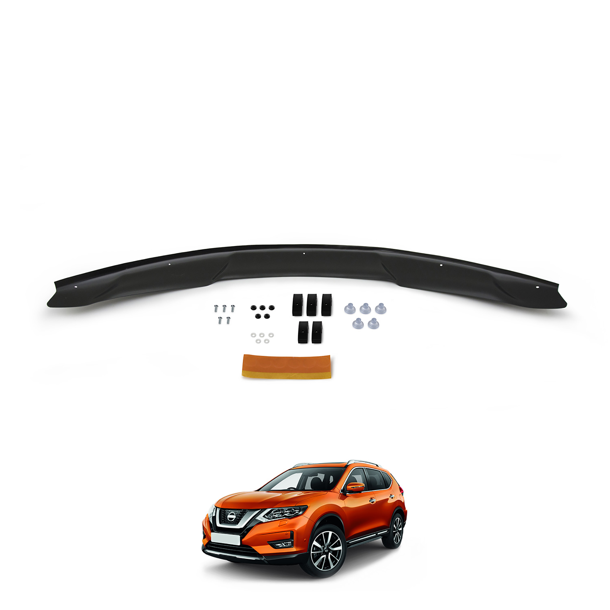 Nissan XTrail (2014-2017) - Ön Kaput Rüzgarlığı - (1 Parça ABS Plastik) - (SUV-4 mm)
