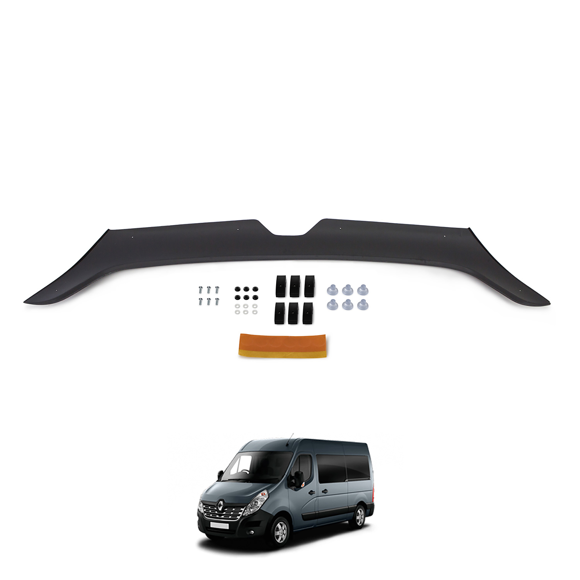 Renault Master (2014-2018) - Ön Kaput Rüzgarlığı - (1 Parça ABS Plastik) - (TİCARİ-4 mm)