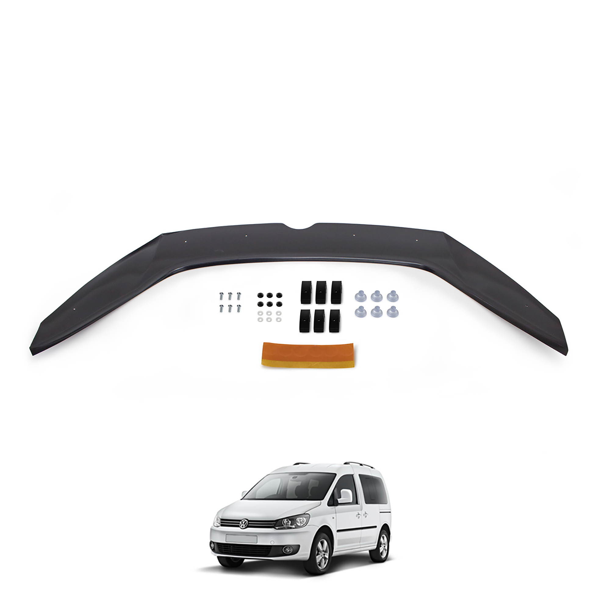 Volkswagen Caddy (2010-2015) - Ön Kaput Rüzgarlığı - (1 Parça ABS Plastik) - (TİCARİ-4 mm)