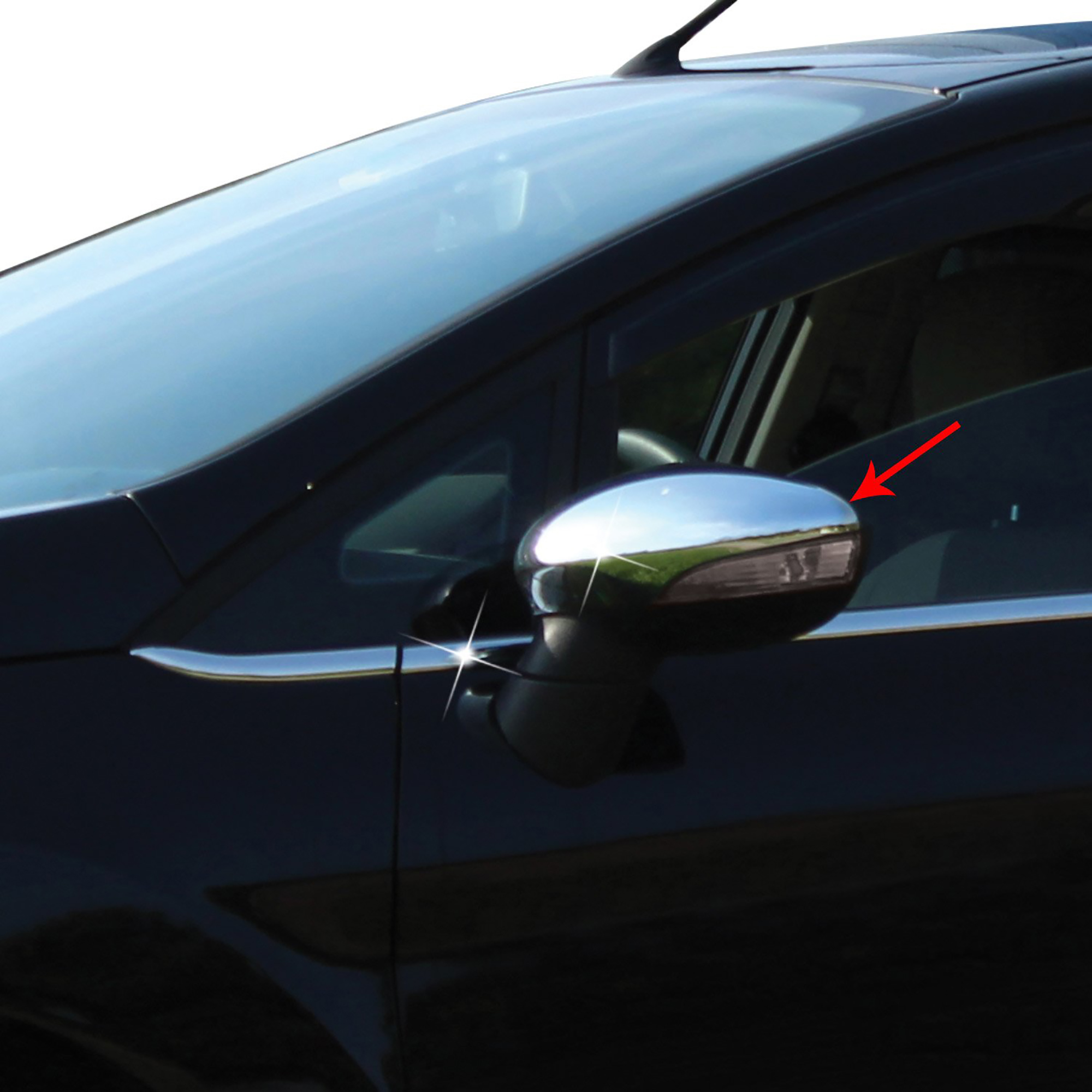 Ford Fiesta (2009-2017) - Ayna Kapağı - (2 Parça Abs Krom) - (HB 5K)
