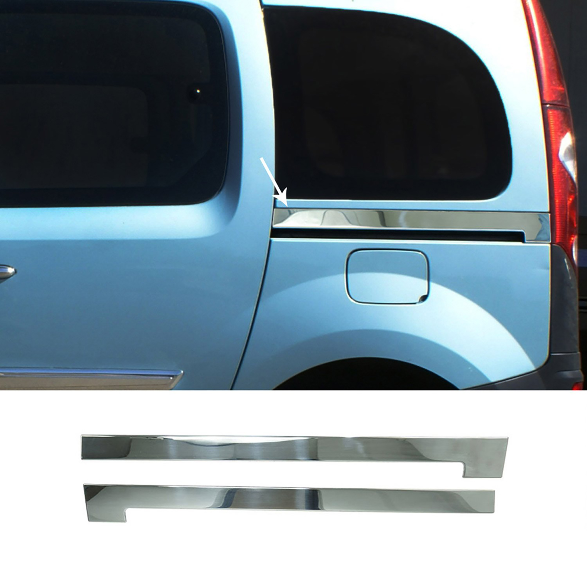 Mercedes Citan (2013+) - Sürgülü Kapı Çıtası - (2 Parça P. Çelik) - (PANEL VAN-LAV)