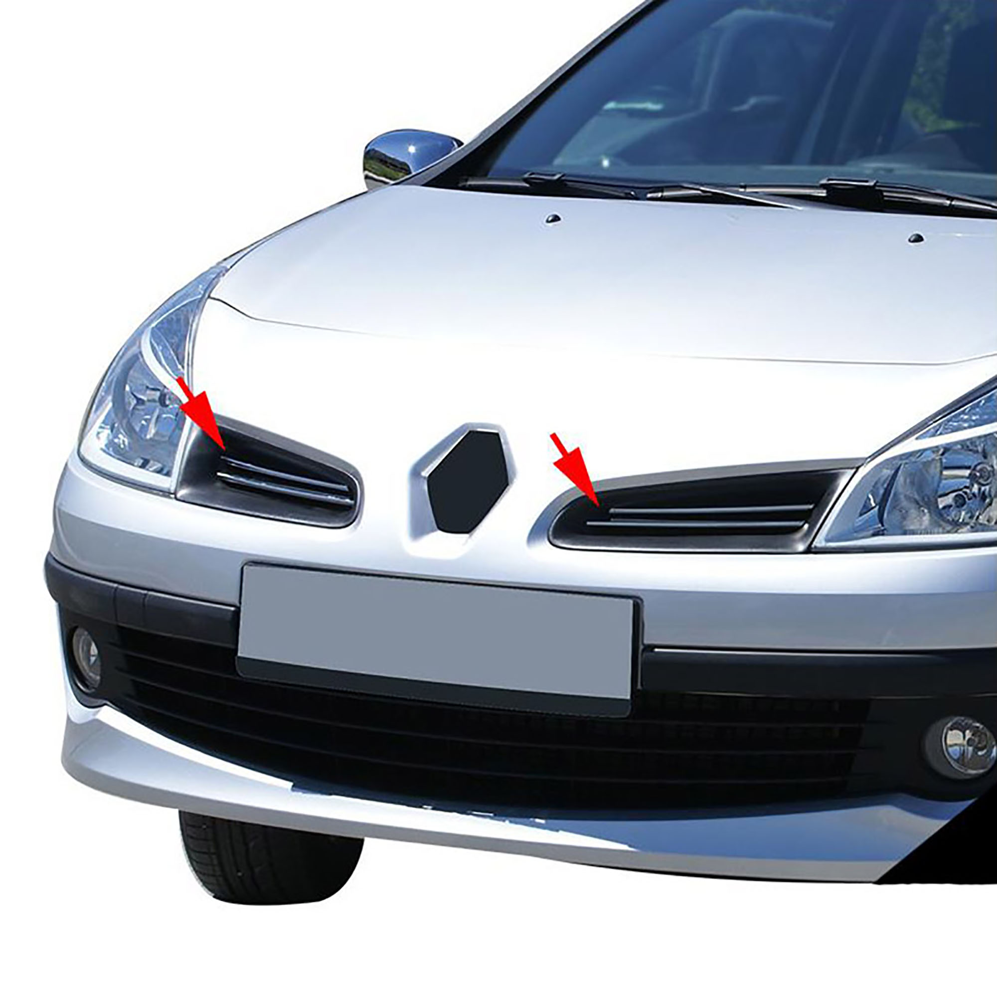 Renault Clio 3 (2006-2010) - Ön Panjur - (4 Parça P. Çelik) - (HB-5K-3K-SW)